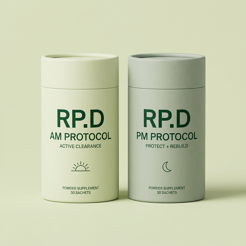 RP.D AM Protocol and PM Protocol powder supplement canisters